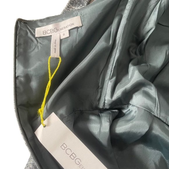 NWT BCBGeneration Teal Silver Combo Cocktail Mini Dress Women's Size 0 - Picture 5 of 8